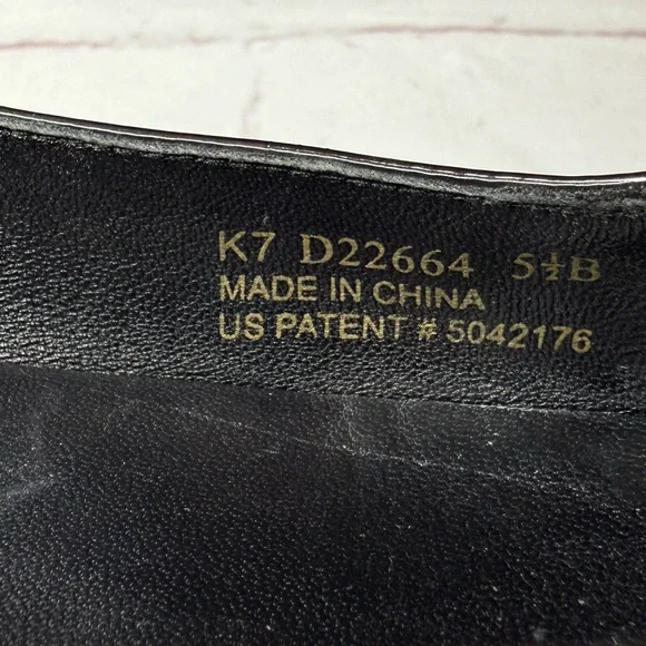 COLE HAAN NIKE AIR COLLAB Size 5.5 Black Patent Leather Ballet Flat Slip Shoes - Picture 8 of 16